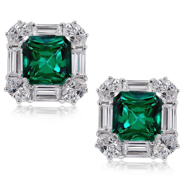 Emerald & Diamond EarStuds