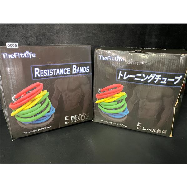 2 Boxes of Resistance Bands - 5 Levels of Resistance for Workouts/Fitness - New