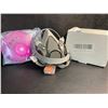 Image 2 : 1 Reusable Half-Face Respirator Mask with Filters for Protecting Against Dust/Fumes - New