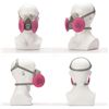 Image 4 : 1 Reusable Half-Face Respirator Mask with Filters for Protecting Against Dust/Fumes - New