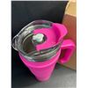 Image 2 : 1 Stacegeele 40oz Hot Pink Double-Wall Vacuum Insulated Tumbler Mug w/ Handle - New