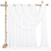 Image 2 : 2-Pack of Wedding Arch Panels/Chiffon Fabric Drapes (28" x 20FT) Cream White - New in Box