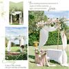 Image 3 : 2-Pack of Wedding Arch Panels/Chiffon Fabric Drapes (28" x 20FT) Cream White - New in Box