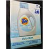 Image 1 : 1 Tide Ultra Concentrated Free & Gentle Eco-Box Liquid Laundry Detergent - 3.1L/96 Loads - New