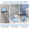 Image 4 : 1 NEWE Long-Handled Wall Cleaning Mop - 80" Handle with Replacement Pads - New