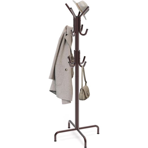 1 Standing Garment Tree Rack/Coat Rack by SimpleHouseware - Bronze (72" H) - New in Box