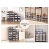 Image 8 : 12-Pack Clear Stackable Shoe Storage Boxes - Clear Plastic Shoe Organizers - New