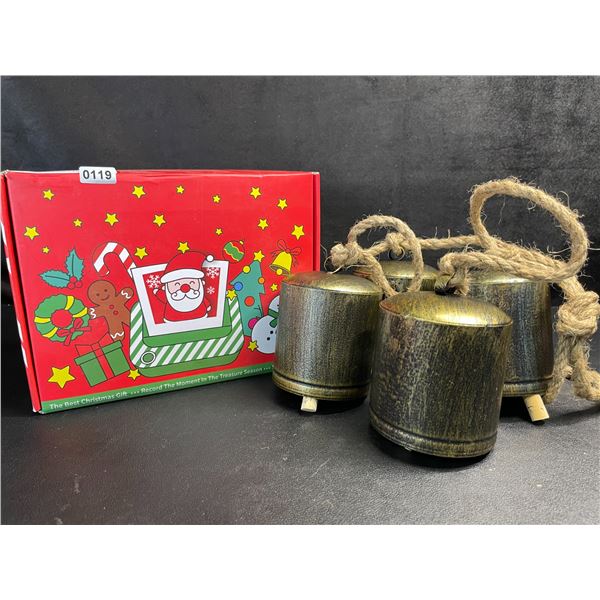 4PC Large Christmas Bells for Wreath Decor/Christmas Decor - New