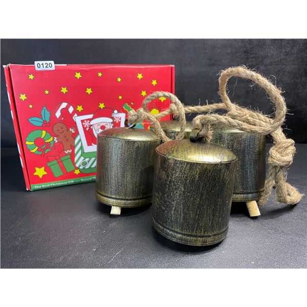 4PC Large Christmas Bells for Wreath Decor/Christmas Decor - New