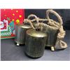 Image 2 : 4PC Large Christmas Bells for Wreath Decor/Christmas Decor - New