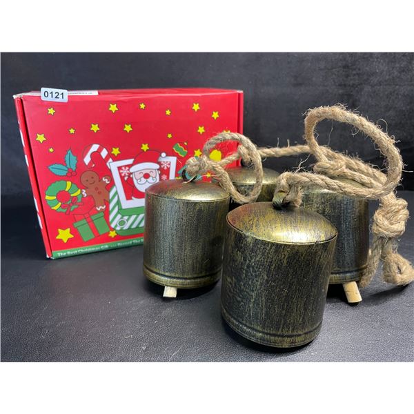 4PC Large Christmas Bells for Wreath Decor/Christmas Decor - New