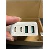 Image 3 : 2-Pack of Flat USB-C Fast 40W Wall Chargers (4-Port) Slim Type Charging Blocks - New