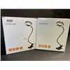 Image 1 : 2 LED Flexible Clamp-On Desk Lamps/Lights - USB-Powered - Brand New
