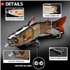 Image 5 : 1 Robotic Swimming Fishing Lure - Built-In LED Light/Life-Like Swimming Action (5.12") - New