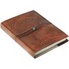 Image 5 : 2 Leather Tree of Life Journals/Writing Notebooks (8" x 6") Refillable Lined Writing Pads - New