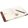 Image 7 : 2 Leather Tree of Life Journals/Writing Notebooks (8" x 6") Refillable Lined Writing Pads - New
