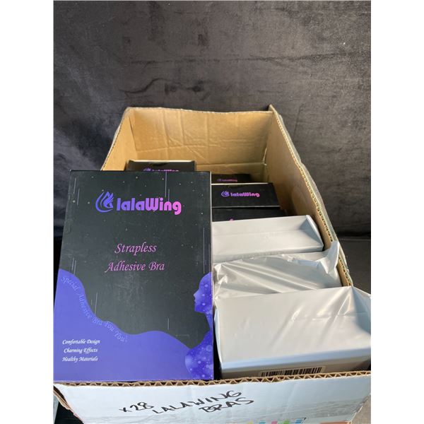 Box of 28 Assorted Sized LalaWing Strapless Adhesive Bras for Women - New