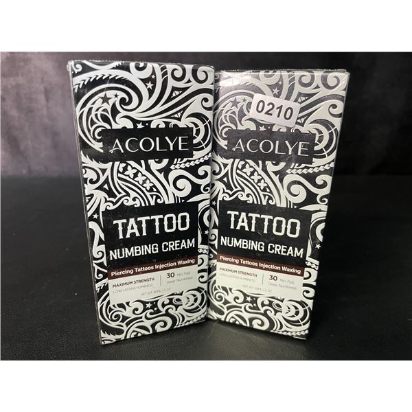 2 Boxes of Acolye Tattoo Numbing Creams - Max Strength/Long-Lasting Numbness (60ml) - New Sealed
