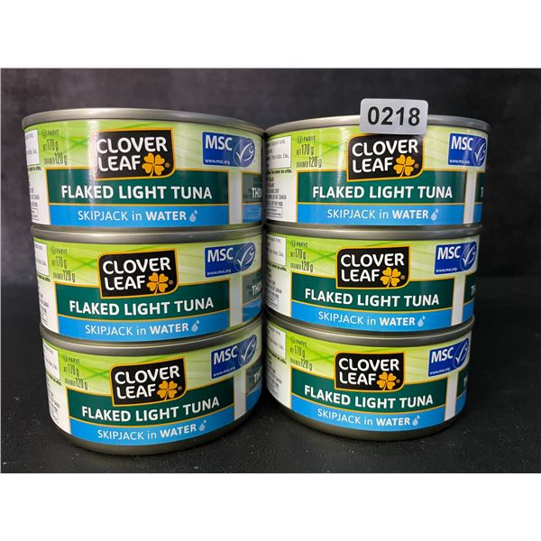 6 Cans of Clover Leaf Flaked Light Tuna - Skipjack in Water (170g Each) - New