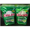 Image 1 : 2 Bags of Cascade Complete Fresh Scent w/ Dawn Dishwasher Pods (32 Pods Each) - New