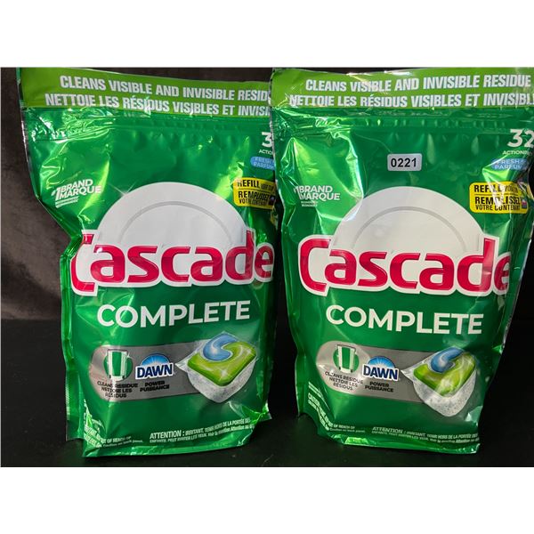 2 Bags of Cascade Complete Fresh Scent w/ Dawn Dishwasher Pods (32 Pods Each) - New