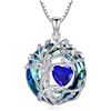 Image 1 : 1 Tree of Life Necklace for Women - 925 Sterling Silver w/ Crystal Birthstone Pendant - Brand New!