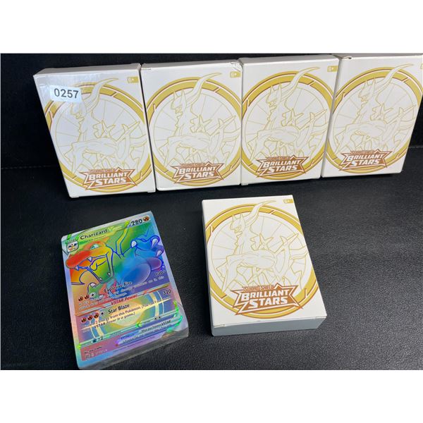 5 Boxes of Pokemon Foil Fan-Art Cards (Brilliant Stars Dupes) - New
