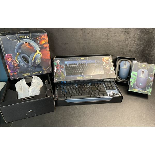 Gamer's Dream League of Legends Logitech Lot! Includes 1x Wireless Mouse, Keyboard, & Headset - NEW