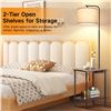 Image 10 : Outon Modern Floor Lamp with Table & Drawer - New in Box (Assembly Req'd)