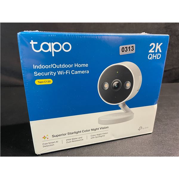 1 Tapo 2K HD Indoor/Outdoor Home Security Wi-Fi Camera (Model: Tapo C120) New Sealed!