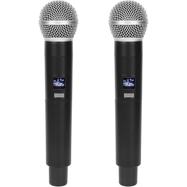 1 Wireless Microphone System - Professional Handheld Cordless Mics; 164FT Range  - New