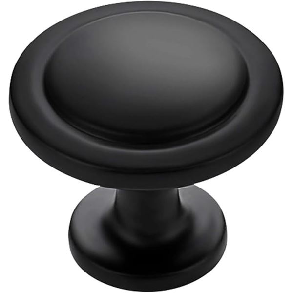 10-Pack of Ravinte Cabinet Knobs/Drawer Knobs - 1-1/4" Knobs - Matte Black - New