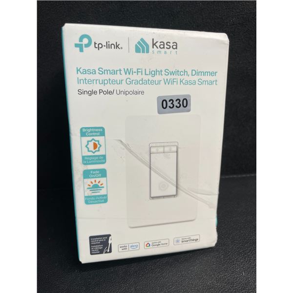 1 Tp-Link Kasa Smart Wi-Fi Light Switch/Dimmer - Single Pole - New (Dmg Box*)