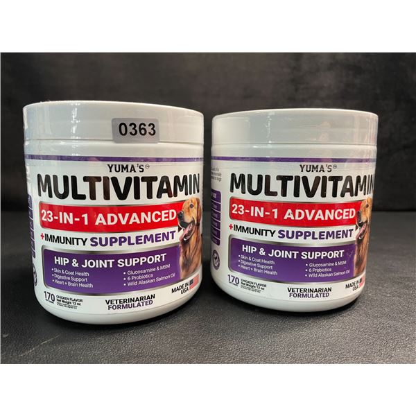 2 Yuma's Dog Multivitamins - Immunity Supplement/Hip & Joint Support Soft Chews - 170pcs Each