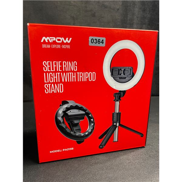 MPOW Selfie Ring Light with Tripod Stand and Phone Holder (Model: PA213B) - Brand New