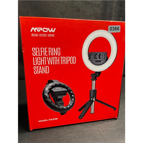 MPOW Selfie Ring Light with Tripod Stand and Phone Holder (Model: PA213B) - Brand New