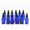 Image 1 : 12-Pack of Yizkao 30mL Blue Glass Dropper Bottles - 1oz - New