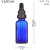Image 5 : 12-Pack of Yizkao 30mL Blue Glass Dropper Bottles - 1oz - New