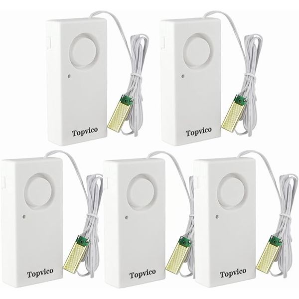 Topvico 5-Pack Water Leak Detectors - New