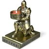 Image 1 : 1 King's Guard Kneeling Knight Leader Candle Holder/Phone Holder/Decor Stand - Bronze - New