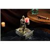 Image 2 : 1 King's Guard Kneeling Knight Leader Candle Holder/Phone Holder/Decor Stand - Bronze - New