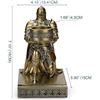 Image 5 : 1 King's Guard Kneeling Knight Leader Candle Holder/Phone Holder/Decor Stand - Bronze - New