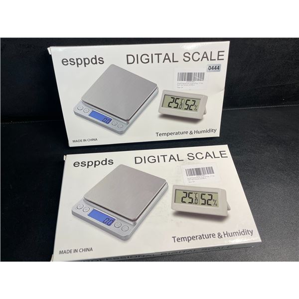2 Digital Multi-Purpose Scale Sets with Digital Humidity Monitors - Brand New