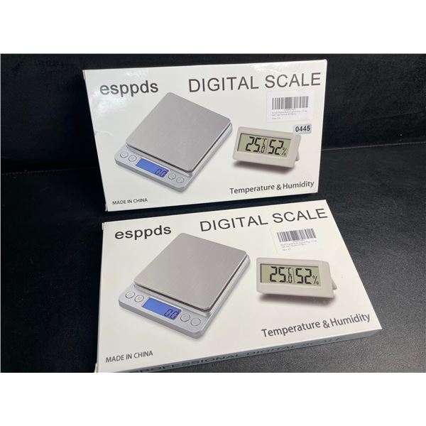 2 Digital Multi-Purpose Scale Sets with Digital Humidity Monitors - Brand New