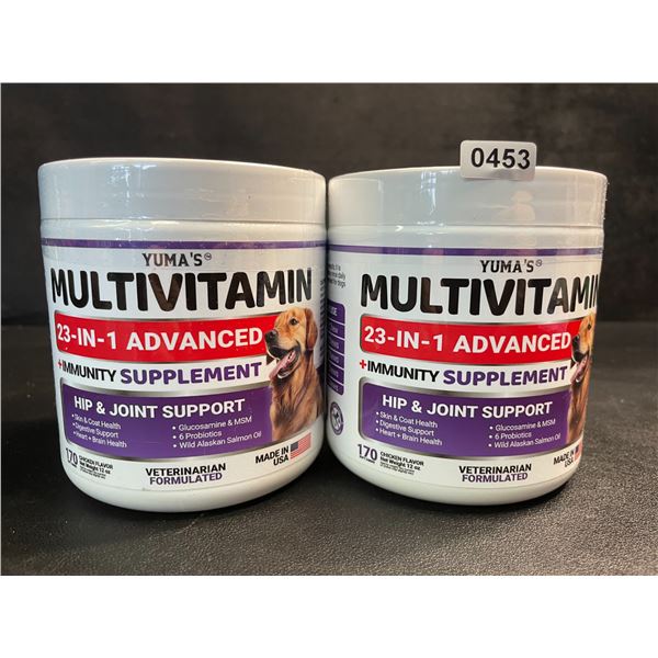 2 Yuma's Dog Multivitamins - Immunity Supplement/Hip & Joint Support Soft Chews - 170pcs Each