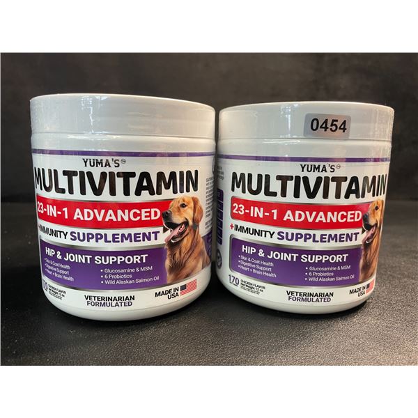 2 Yuma's Dog Multivitamins - Immunity Supplement/Hip & Joint Support Soft Chews - 170pcs Each