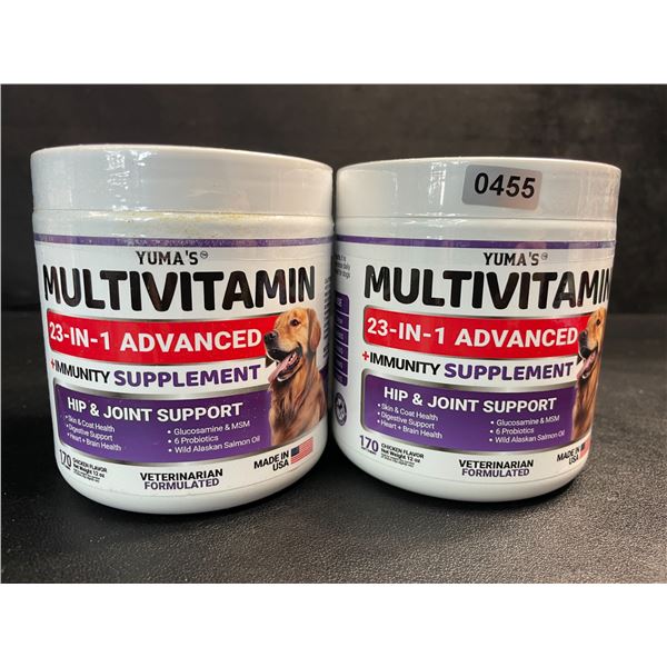 2 Yuma's Dog Multivitamins - Immunity Supplement/Hip & Joint Support Soft Chews - 170pcs Each