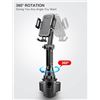 Image 2 : 1 TopGo Car Cup Holder Phone Mount - Sturdy/Adjustable Height (Fit Phones up to 4" Wide) - New