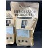 Image 3 : 4-Packs of NonScents Refrigerator Deodorizers - Eliminates Tough Odors from Fridge/Freezer - New
