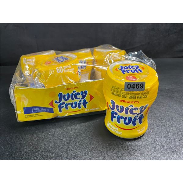 5 Containers of Wrigley's Juicy Fruit Gum - 60PCS Each - New (BB: 2026/MR/10)